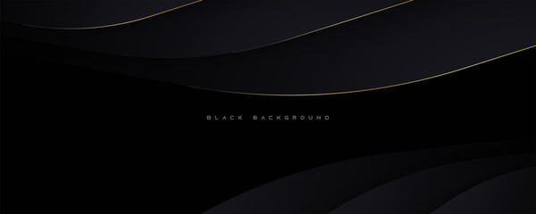 Black texture background with gold line decoration design