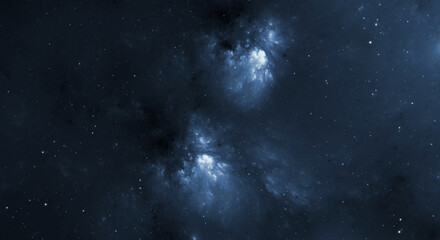 Wall Mural - fantasy space nebula. giant interstellar cloud with stars