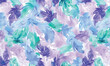 watercolor abstract background lavender, sky blue, and mint colors