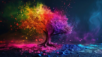 Colorful Tree Explosion