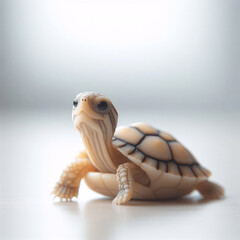 Wall Mural - turtle on a white background