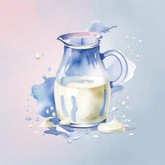 Wall Mural - jug of milk