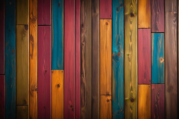 Colorful wood planks background