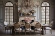 © Michael - French Provincial Dining Room Designs: Rustic Charm Twig Centerpiece Inspiration