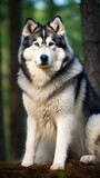 Fototapeta Psy - Majestic Alaskan Malamute: Capturing the Grandeur of the Arctic Canine