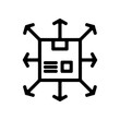 Icones symbole logo colis carton livrer direction gras