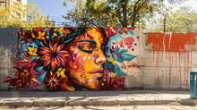 Artistic Graffiti Or Street Art By Unknown Artis