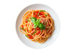 © venusvi - Noodles with meat and vegetables Soft chewy noodles in a plate, isolated on transparent background.
