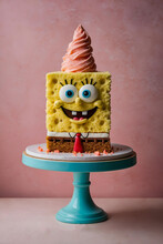 A Whimsical SpongeBob SquarePants Themed Dessert That's Striking And Playful