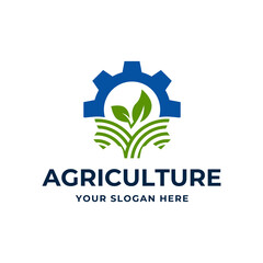 Canvas Print - farm logo template. Logo template for agro company on white background