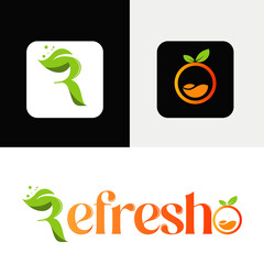 r logo juice logo refresho juice logo o logo r left logo