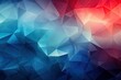 Abstract Geometric Background with a Gradient of Blue to Red Polygons