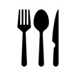 Cutlery icon. Spoon, forks. restaurant business concept, vector illustration