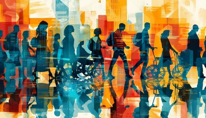 Wall Mural - Accessibility Compliance Strategies, accessibility compliance strategies in web governance with an image showing designers and developers incorporating inclusive design principles, AI