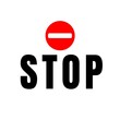 Stop sign poster on white background