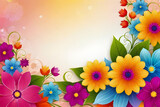 Fototapeta Most - A picture filled with colorful flowers. Generative AI.