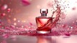 perfume botel add isolated on transparent background