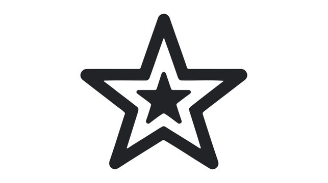 Star icon in flat design. star icon on white background. Vector illustration.