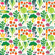 Vegetables Repeating Pattern - Invisible Background Large