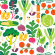 © Lydia Hill - Vegetables Repatign Pattern - Invisible Background
