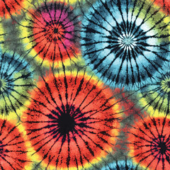 Wall Mural - Tie dye pattern background. Watercolour abstract texture.