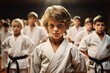 a karate practitioner Boy, his expression a testament to the dedication and discipline cultivated in the martial arts.