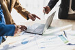 © Wasan - Business strategy analysis and investment planning meeting, Meeting to discuss business consultants to analyze the growth of marketing plans.