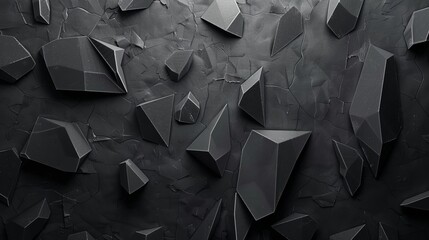 Wall Mural - Abstract polygonal design: dark geometric texture background for ads, products, and art