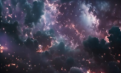 Wall Mural - cosmic cloud with stars and light. the concept of the universe.