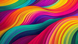 Fototapeta Kwiaty - abstract background with multicolored wavy lines, design element