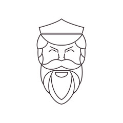 Sticker - bachelor bearded icon logo vector