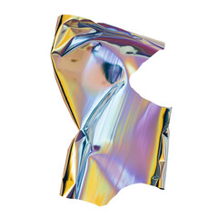 Wall Mural - Minimalist colorful art element. Isolated on a transparent background.