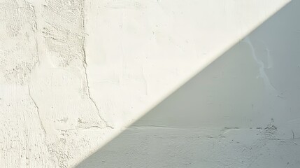 Poster - On the white wall, there is an abstract shadow