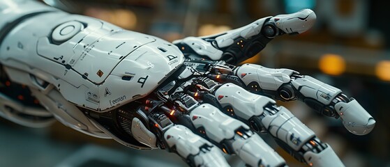 Leinwandbilder - AI, Artificial Intelligence, Chat GPT, man using technology smart robot AI, Artificial Intelligence by entering commands for generating something, Futuristic technology transformation...