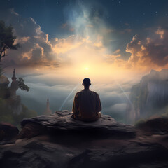 Poster - A conceptual image of mindfulness and meditation.