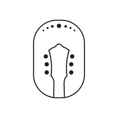 Poster - guitar line badge icon logo vector