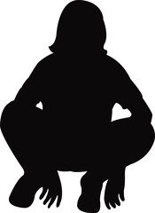 Sticker - a woman body silhouette vector