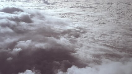 Wall Mural - Aerial view of dramatic sky with storm clouds