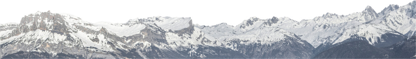 Poster - Isolated PNG cutout of a snowy mountain on a transparent background, ideal for photobashing, matte-painting, concept art	