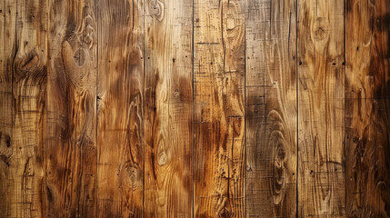 Wall Mural - Detailed texture of a worn wooden surface highlighting patterns, knots, and the wood grain