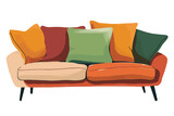 Fototapeta Big Ben - sofa pillows isolated vector style
