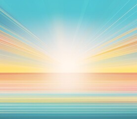 Wall Mural - a sunny sunburst and a beach background