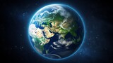 Fototapeta  - Green planet Earth seen from space
