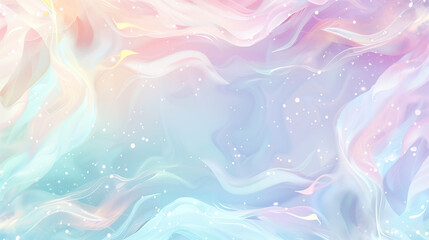 Wall Mural - Abstract Pastel Waves with Sparkling Highlights and Gradient Colors