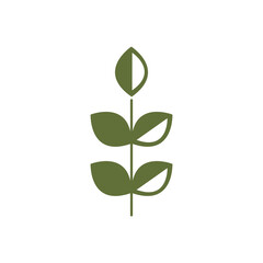 Sticker - leaf plant grow icon logo vector