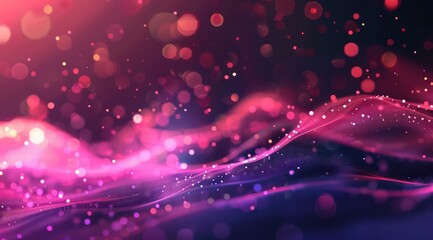 Wall Mural - a pink and purple wave graph over a dark background, in the style of bokeh, money themed, highly detailed environments