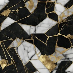 Wall Mural - old stone texture _A black marble texture with a gold pattern and a luxury design for ceramic kitchen light white tile  