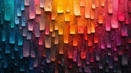Wall Mural - closeup of colorful pixels forming a unique and textured digital pattern.