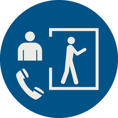 Wall Mural - OBLIGATION SIGN PICTOGRAM, ENTRY ONLY WITH SUPERVISOR OUTSIDE ISO 7010 – M058