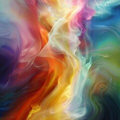 Wall Mural - abstract colorful background with smoke